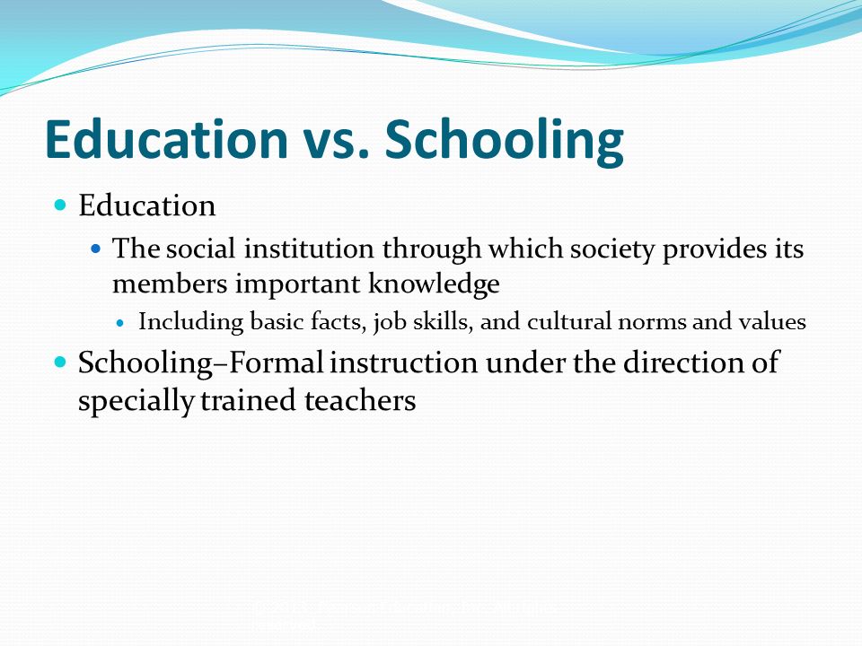 education vs schooling pdf