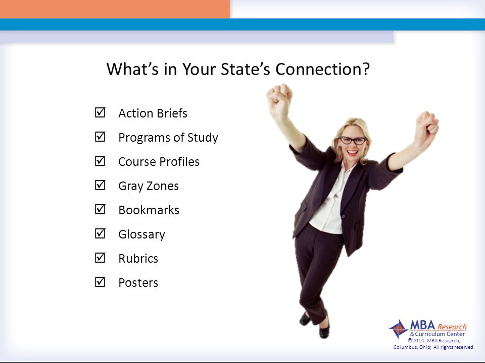  Action Briefs  Programs of Study  Course Profiles  Gray Zones  Bookmarks  Glossary  Rubrics  Posters What’s in Your State’s Connection.
