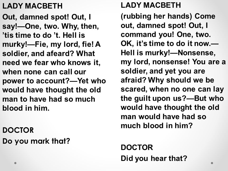 lady macbeth monologue