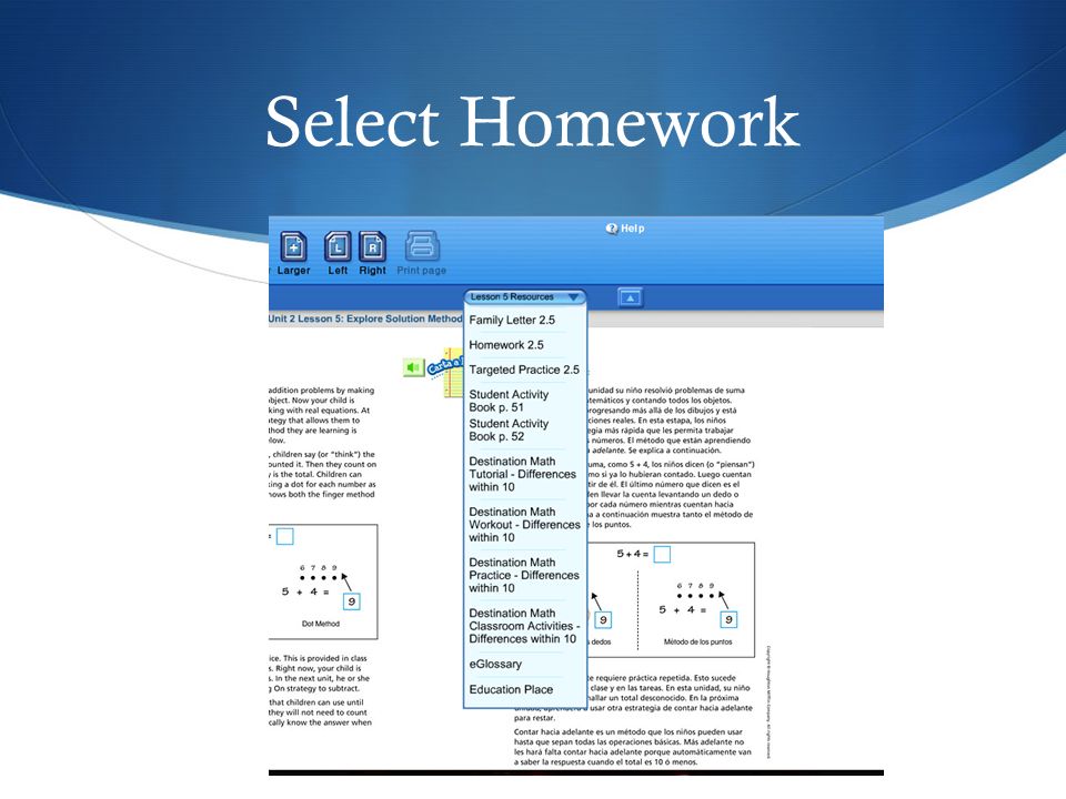 Select Homework