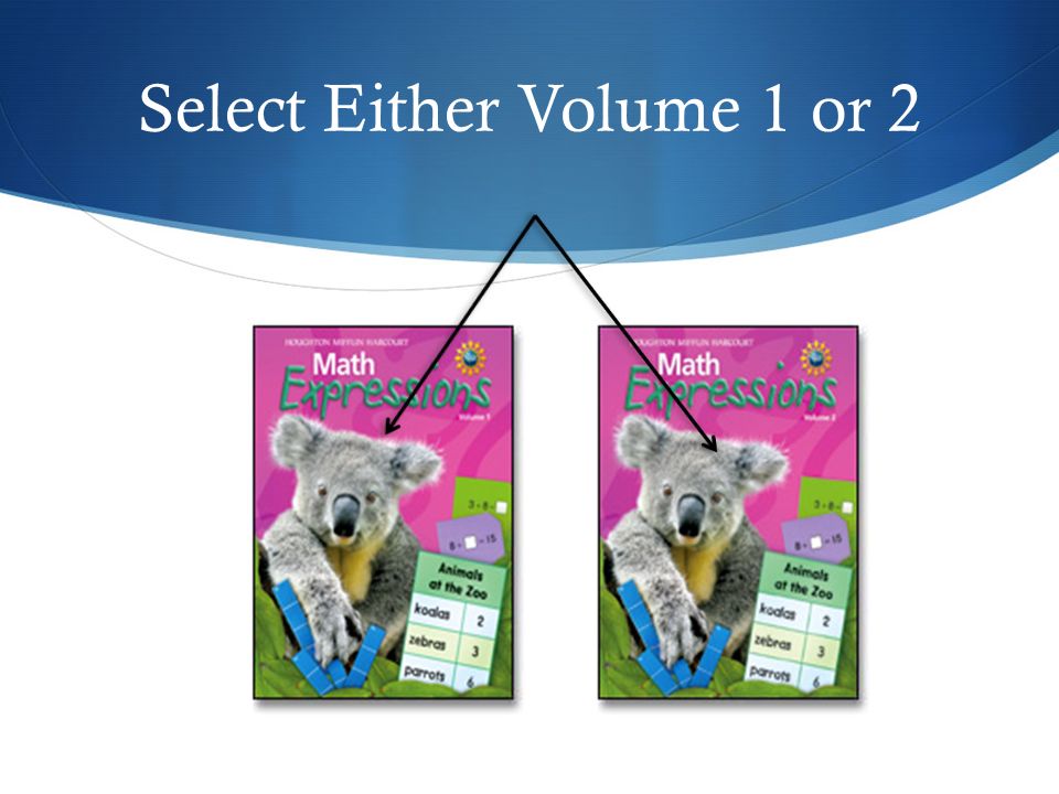 Select Either Volume 1 or 2