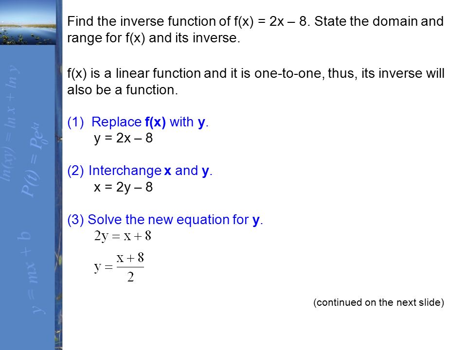 Chapter 5 Inverse Functions And Applications Section Ppt Download