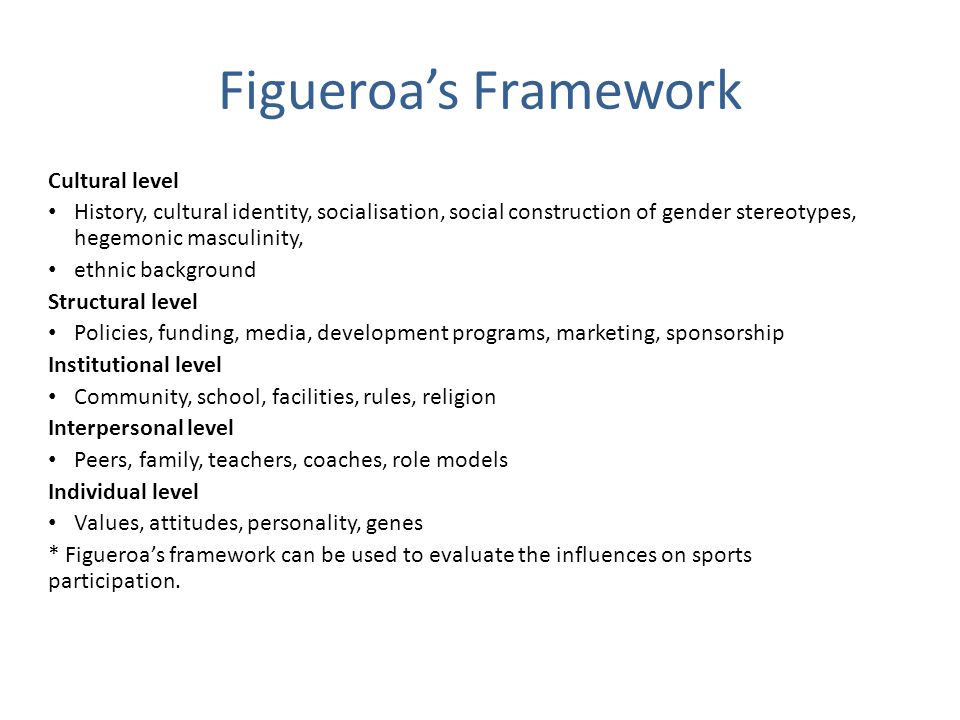 institutional level of figueroas framework