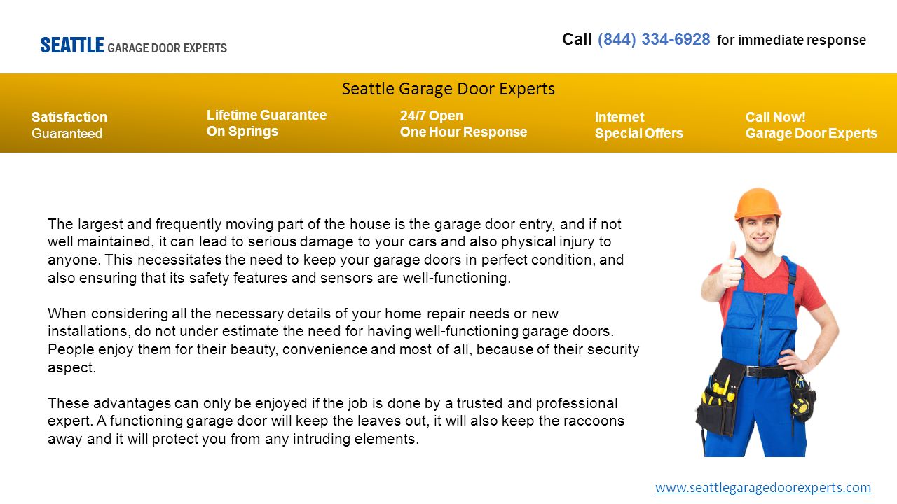 Seattle Garage Door Experts Call 844 For Immediate