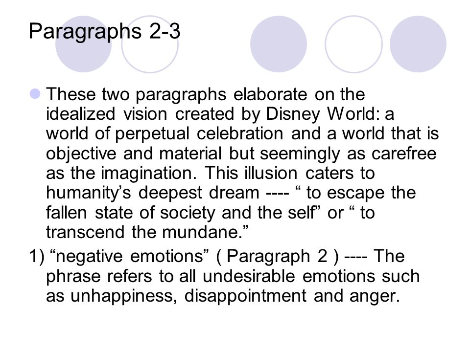 descriptive paragraph about disney world