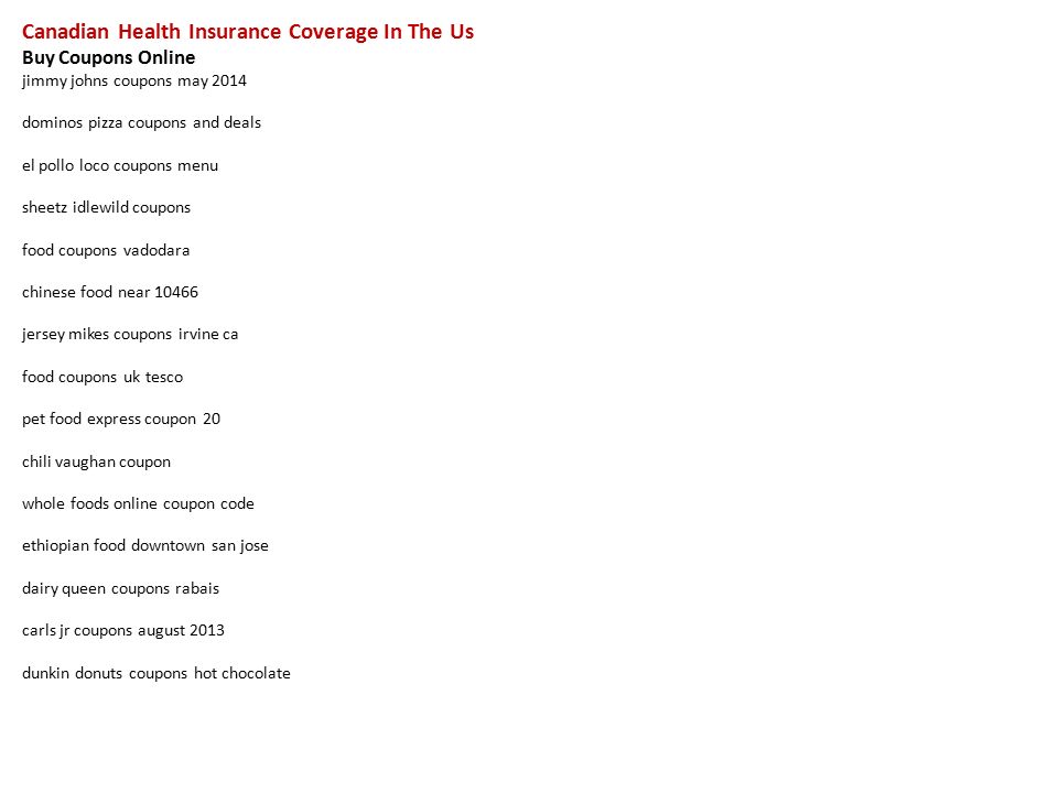 Canadian Health and fitness Insurance coverage Insurance policies Inside of The Us Purchase Coupon codes graphic regarding Jimmy Johns Printable Menu named Canadian Conditioning Insurance plan Insurance policies Within The Us Get Coupon codes