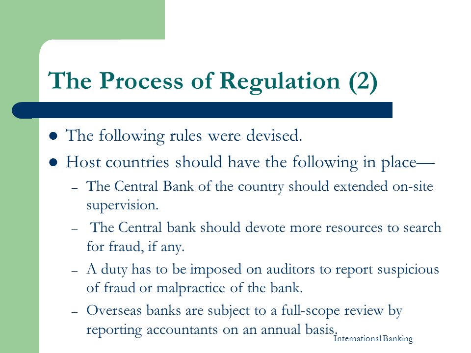 International Banking Regulatory Framework Session ppt download