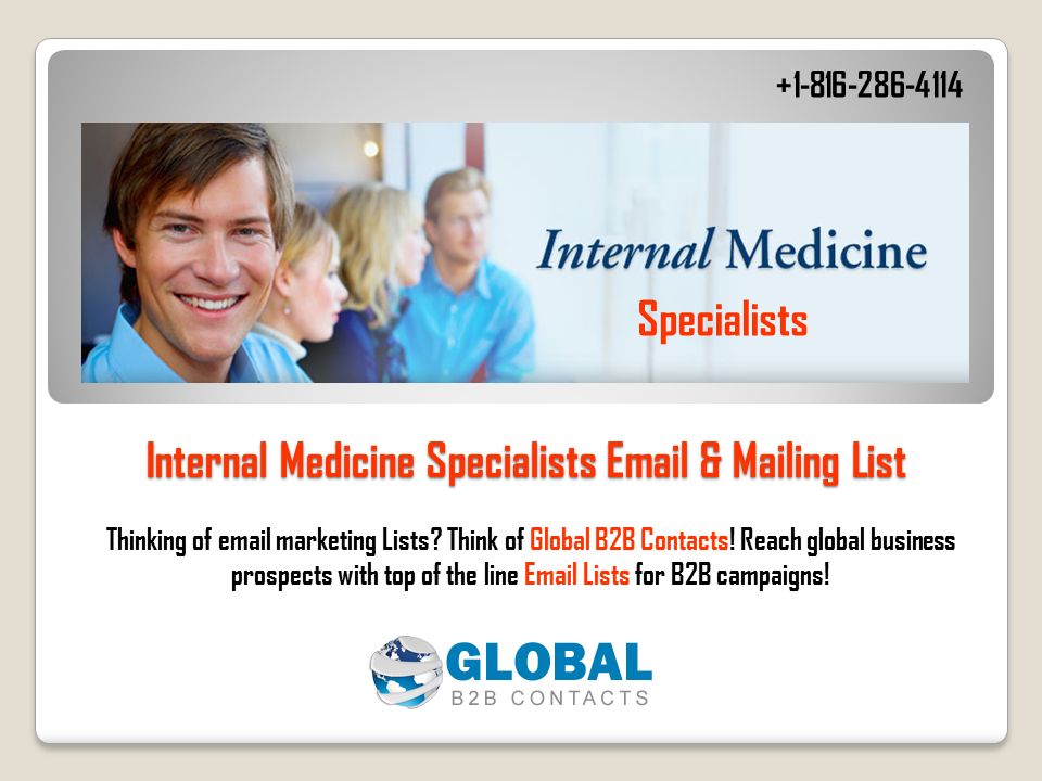 Internal Medicine Specialists  & Mailing List Thinking of  marketing Lists.