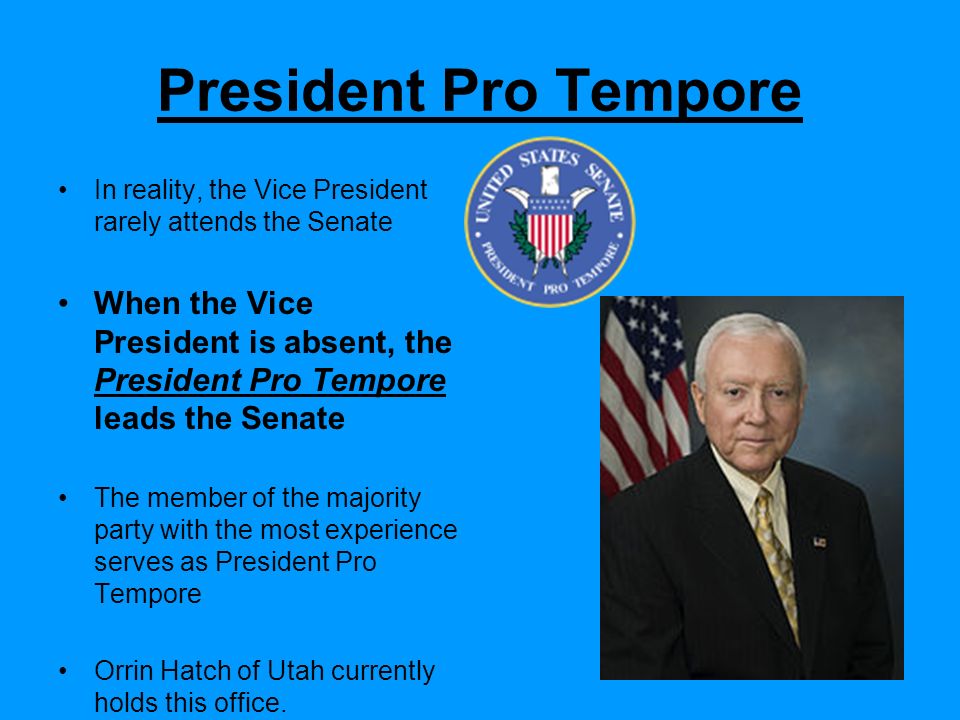 What does the president pro tempore do