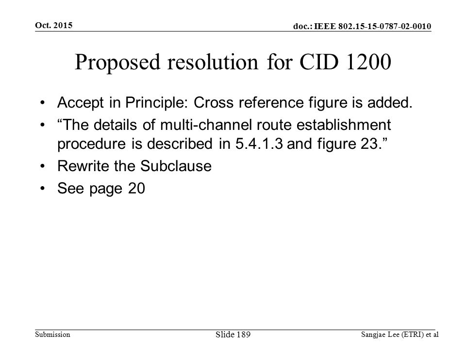 doc.: IEEE Submission Proposed resolution for CID 1200 Accept in Principle: Cross reference figure is added.