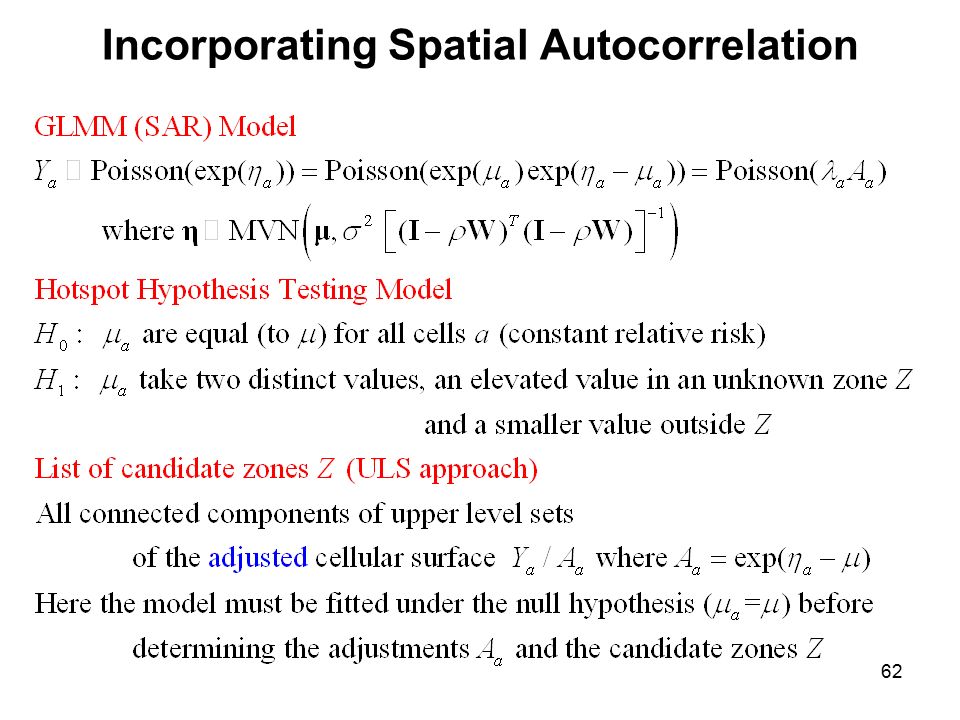 62 Incorporating Spatial Autocorrelation