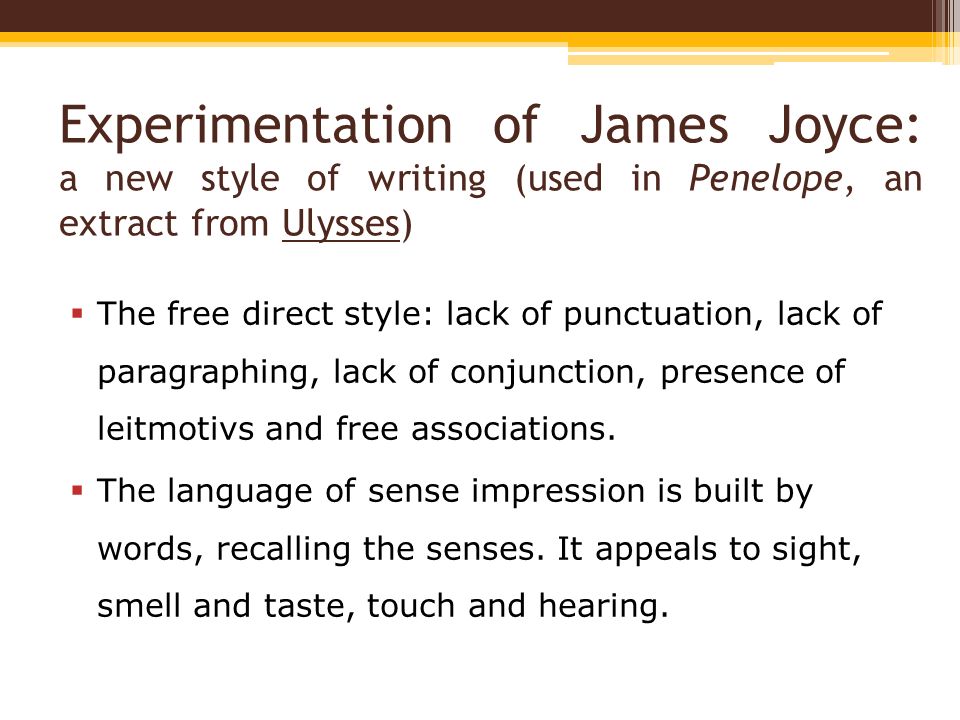 James joyce writing style james joyce works