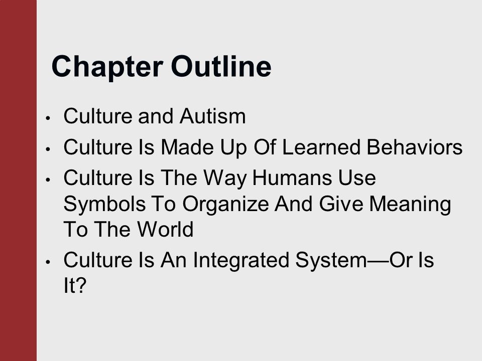 chapter 2 culture counts chapter outline culture and autism culture