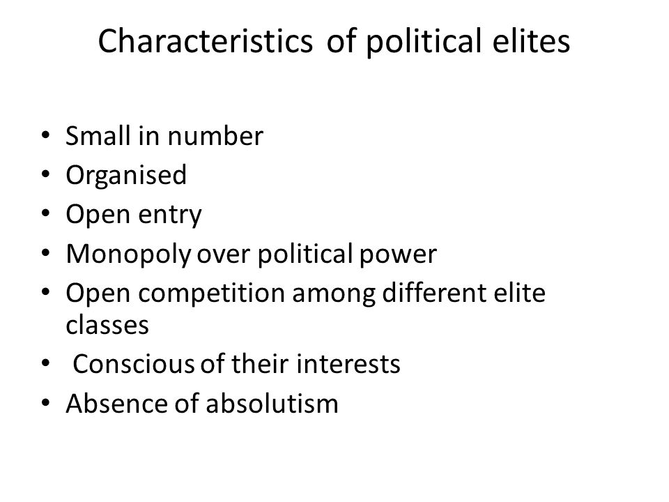 theory of circulation of elites