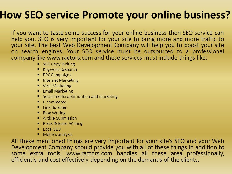 How SEO service Promote your online business.