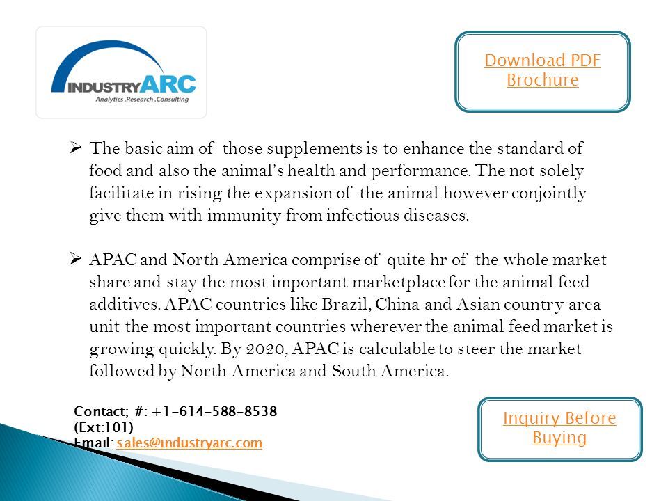  The basic aim of those supplements is to enhance the standard of food and also the animal’s health and performance.