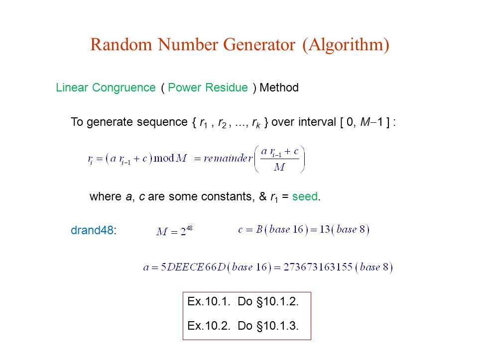 random number generator algorithm random number generator algorithm
