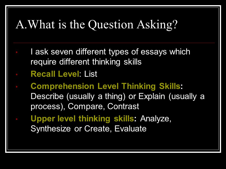 What are the seven types of essays