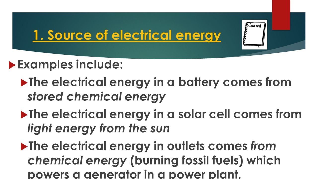 electrical circuits 6.p.3a.1. electrical energy  electrical energy