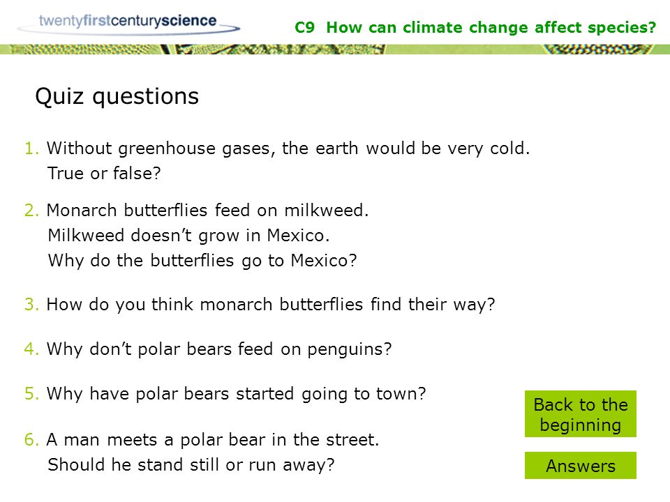 C9 Life On Earth Pc9 7 How Can Climate Change Affect Species Ppt Download