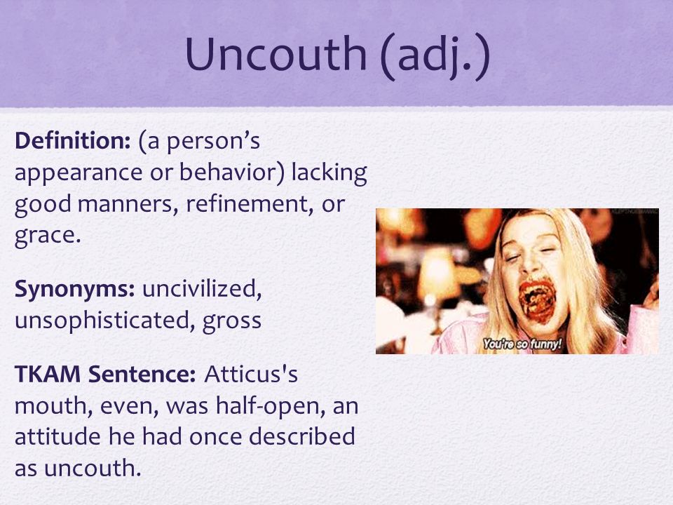 Uncouth meaning