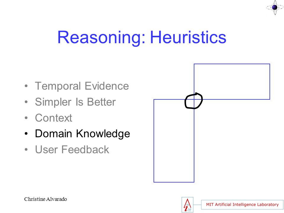 Christine Alvarado Reasoning: Heuristics Temporal Evidence Simpler Is Better Context Domain Knowledge User Feedback