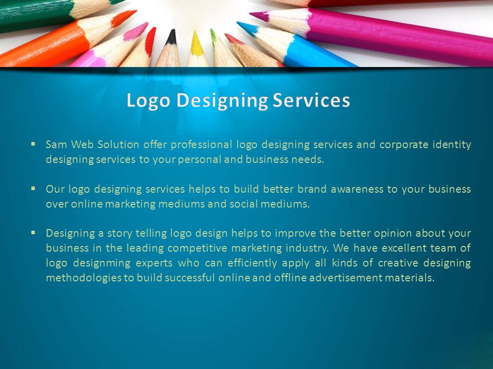  Sam Web Solution offer professional logo designing services and corporate identity designing services to your personal and business needs.