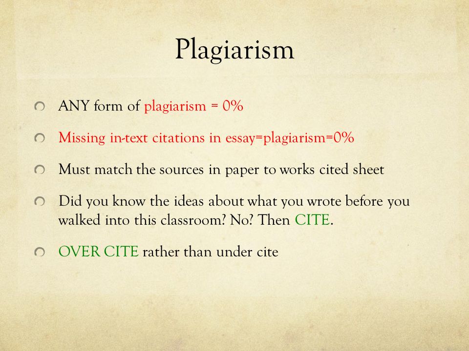 Thesis Essay Topics Plagiarism Any Form Of Plagiarism Missing Intext Citations In Essay Argumentative Essay Thesis Example also Sample Essay Thesis Statement Romeo And Juliet West Side Story Essay Paper Expectations Or Paper Essay Writing