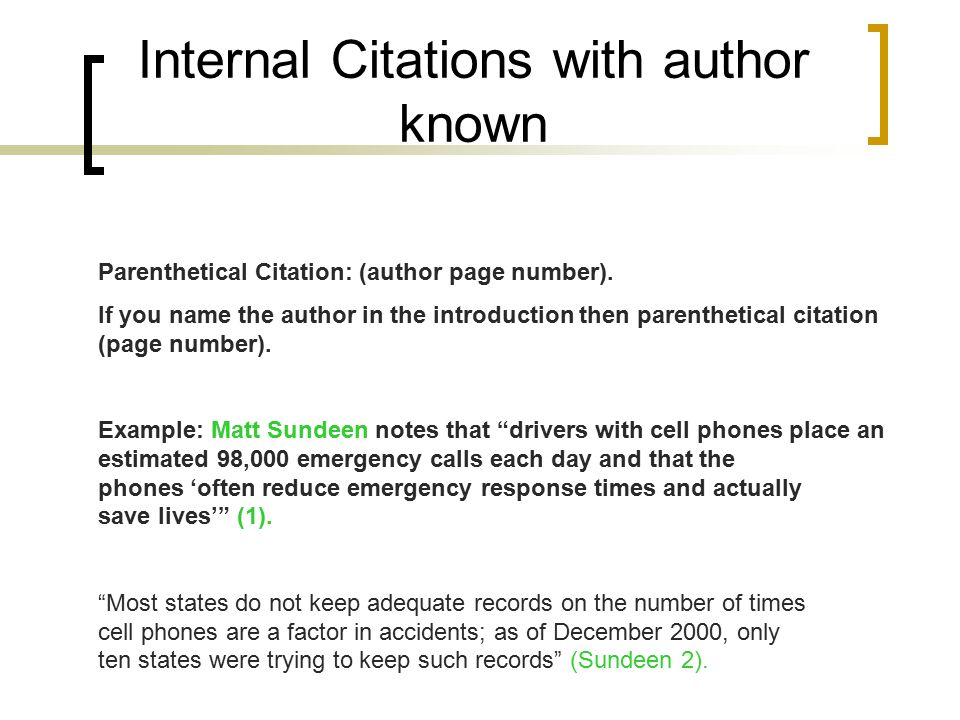 In text deals citation no author