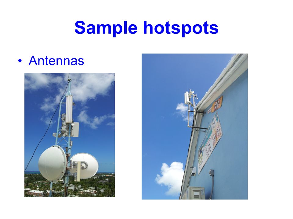 Sample hotspots Antennas