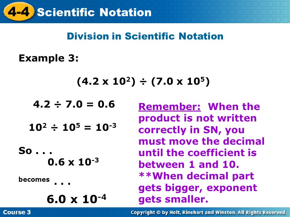 dividing scientific notation examples Multiplying & dividing in scientific notation (practice) | khan.