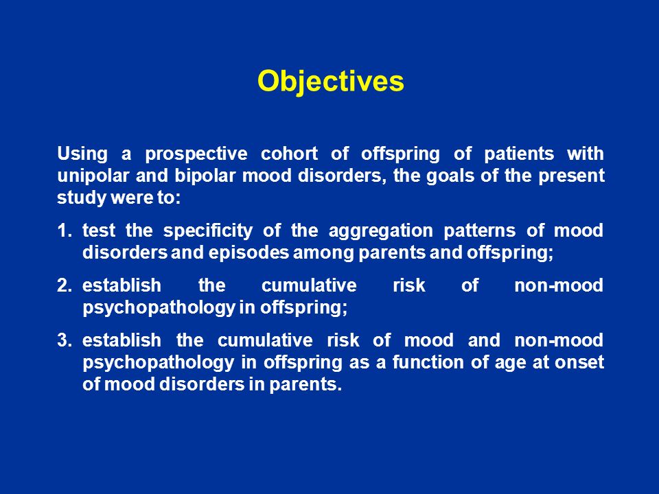 Incidence Of Psychopathology In Offspring Of Parents With Bipolar