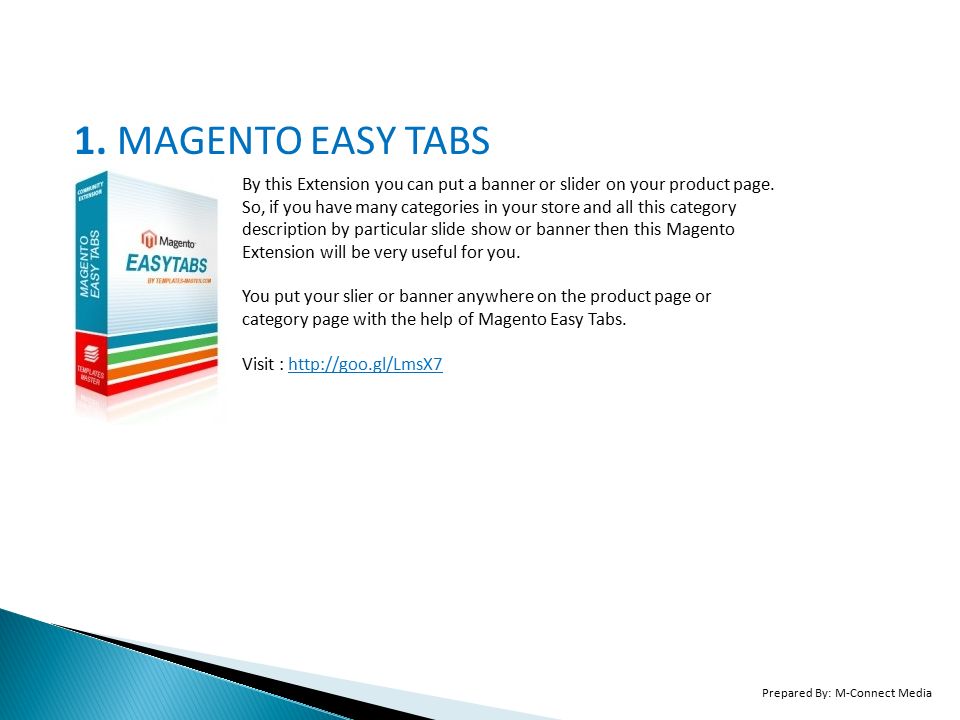 1. MAGENTO EASY TABS By this Extension you can put a banner or slider on your product page.