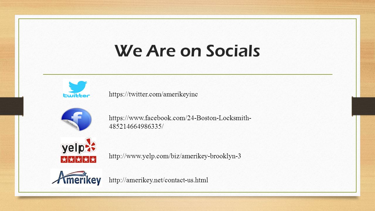 We Are on Socials /