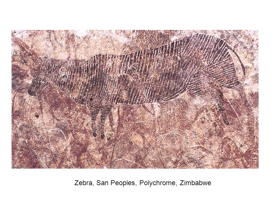 Zebra, San Peoples, Polychrome, Zimbabwe