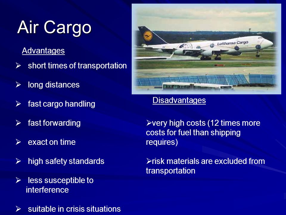 advantages of air transport