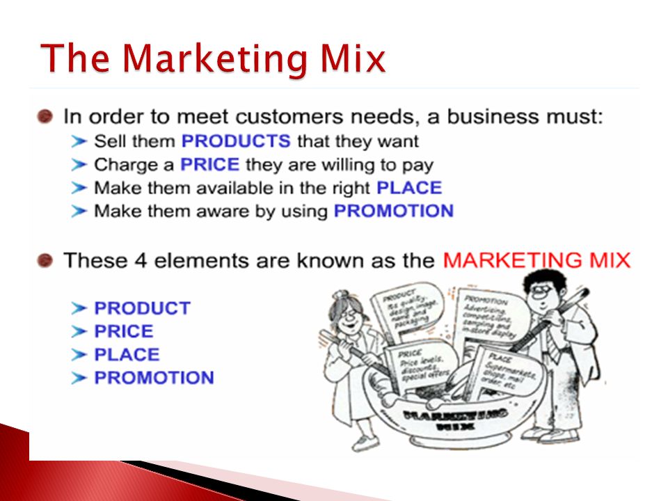 what is the purpose of the marketing mix