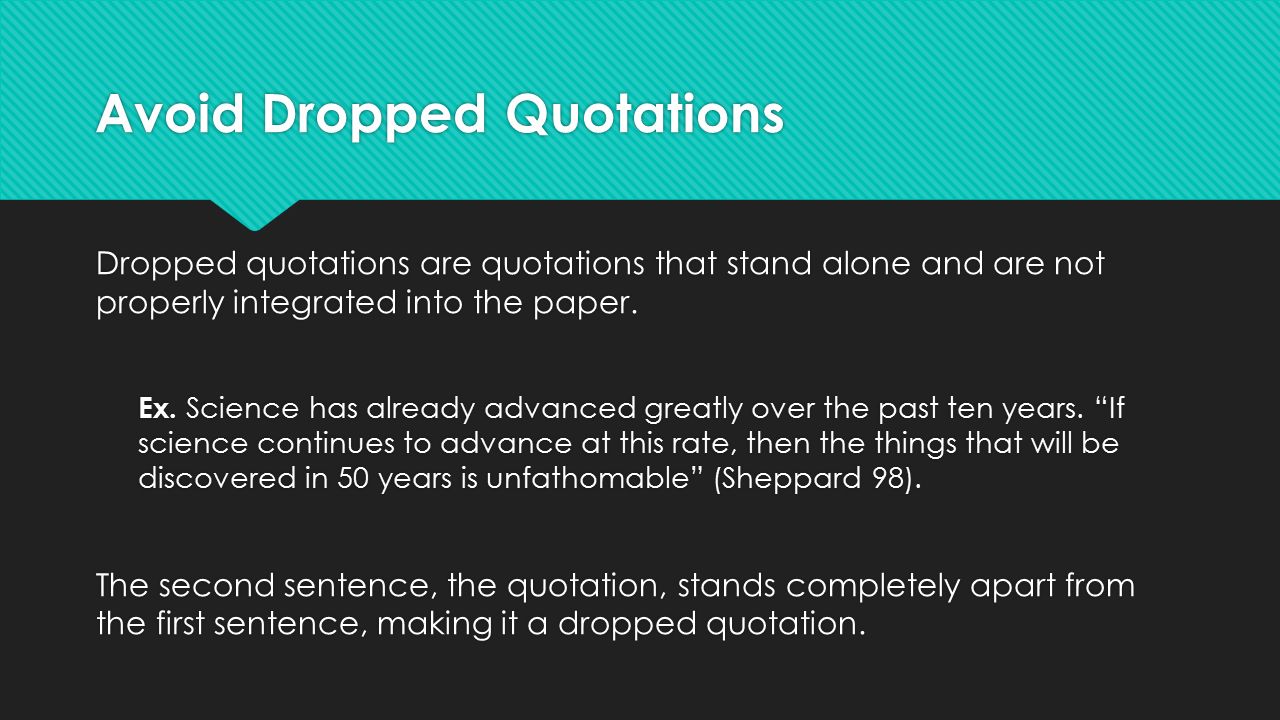 Incorporating Quotations How To Seamlessly Incorporate The Words Of Others Into Writing Ppt Download
