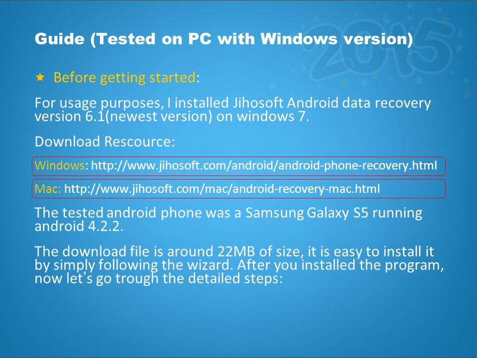Full Review Of Jihosoft Android Data Recovery Ppt Download