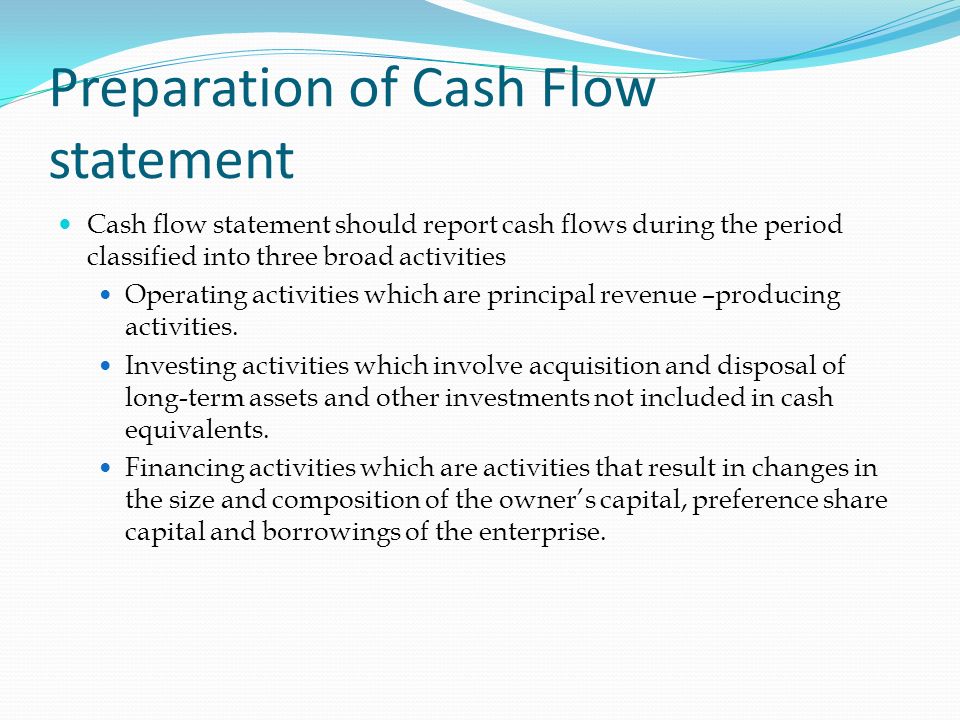 purpose of cashflow statement