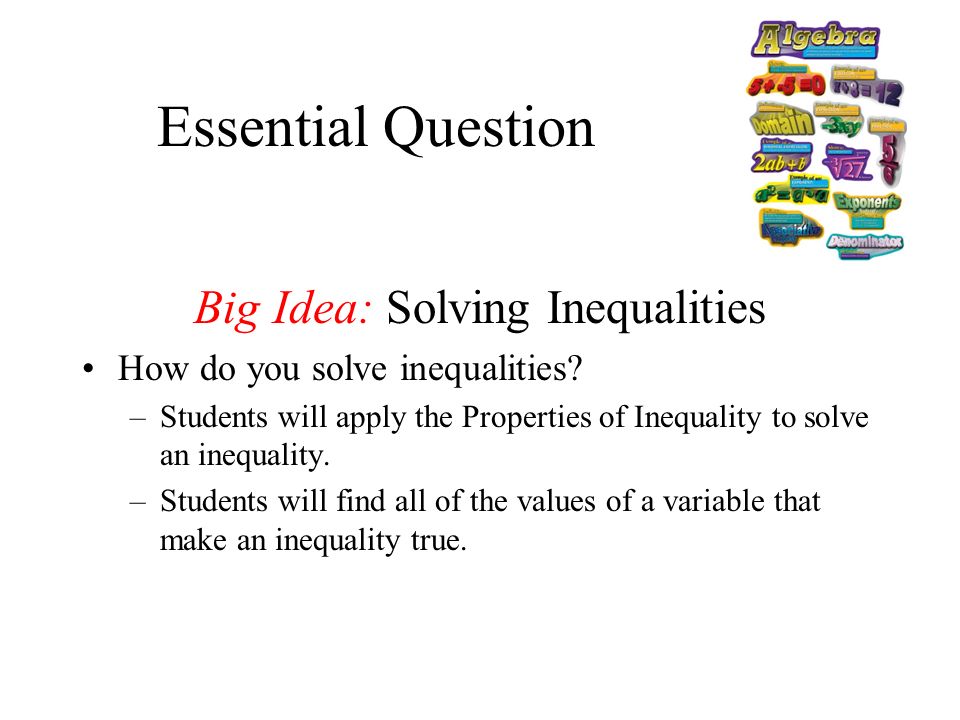 Algebra 2 Solving Inequalities Lesson 1 5 Part Ppt Download