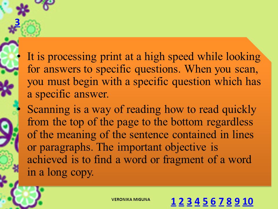 SCANNING 1.Definition Of Scanning 2.How To Scan 3.The Purpose Of The  Scanning 4.The Benefits Of Scanning 5.The Things That May Slow Down The  Reading Scan. - ppt download