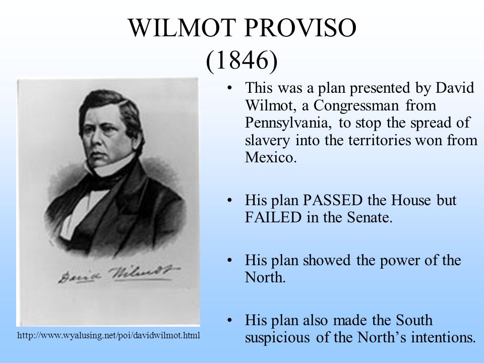 THE MISSOURI COMPROMISE (1820) There was a great debate over where slavery would be allowed and where it would not.