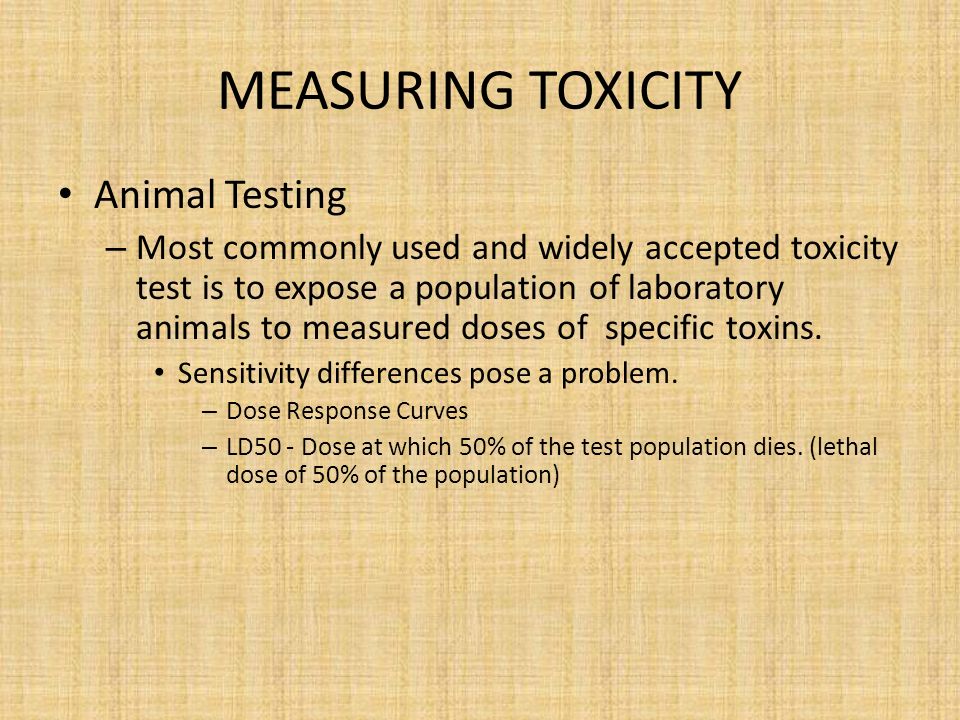 Measures of Toxicity