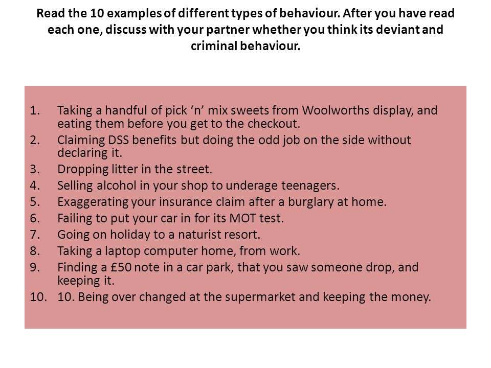 Introduction To Crime And Deviance Learning Objectives To
