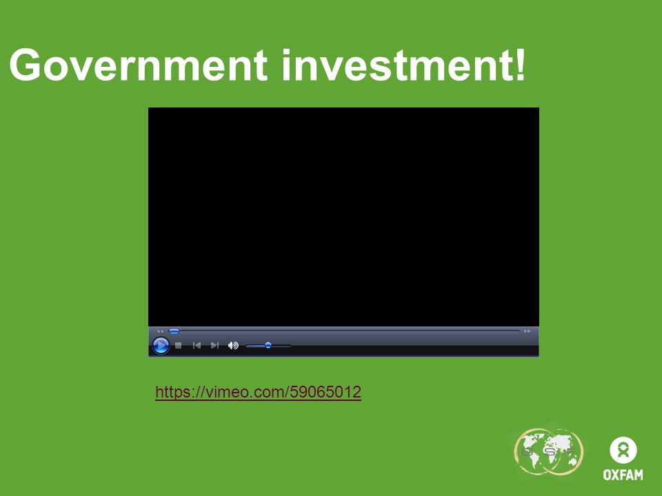 Government investment!