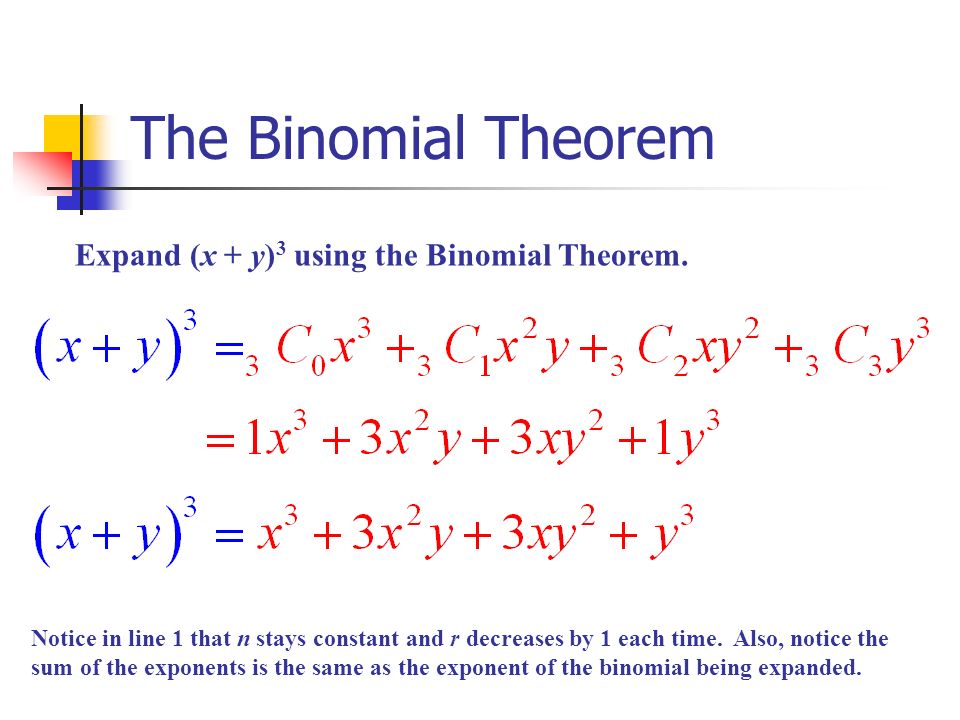 Section 8 5 The Binomial Theorem In This Section You Will Learn Two Techniques For Expanding A Binomial When Raised To A Power The First Method Is Called Ppt Download