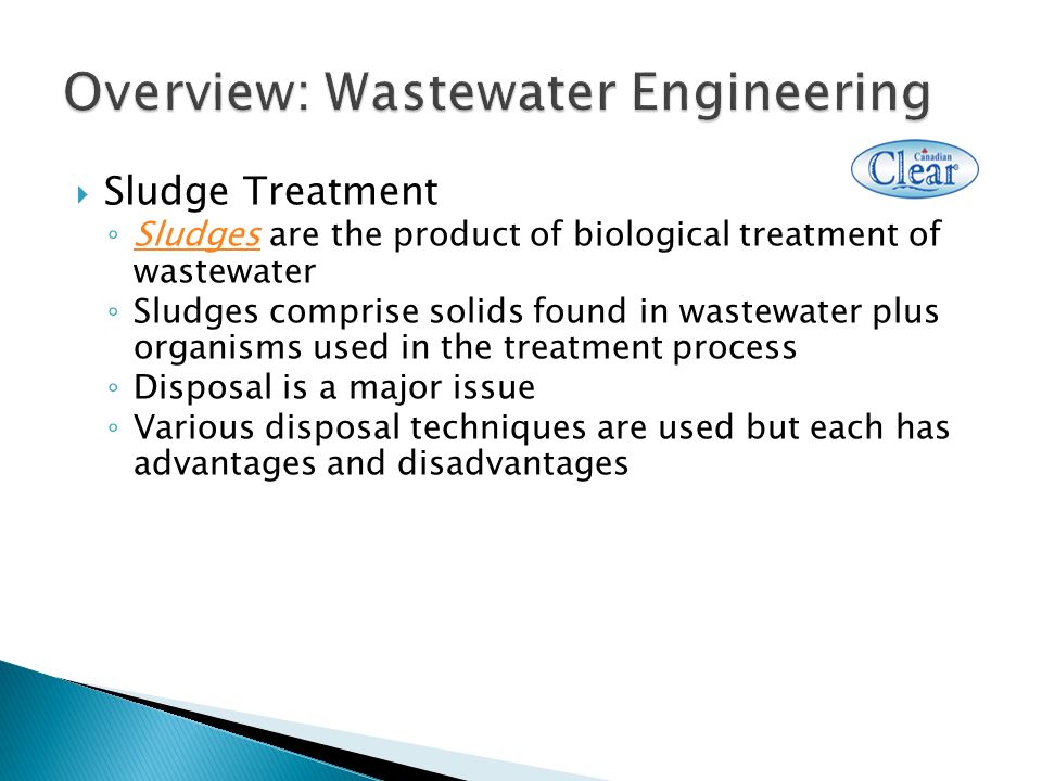 Overview: Wastewater Engineering Wastewater Characteristics Wastewater ...