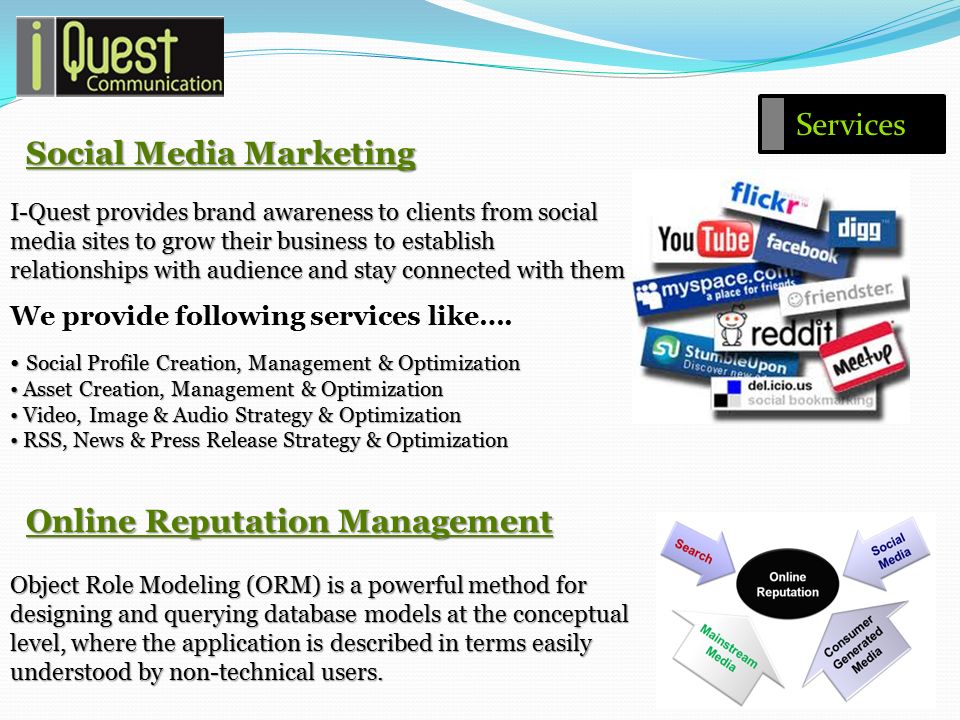 I-Quest provides brand awareness to clients from social media sites to grow their business to establish relationships with audience and stay connected with them Social Media Marketing We provide following services like….