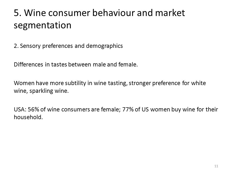 5. Wine consumer behaviour and market segmentation 2.